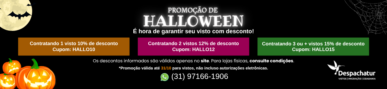 Despachatur vistos consulares Promoção halloween despachatur